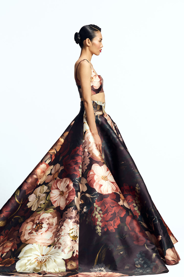 CROP TOP WITH VOLUMINOUS SKIRT