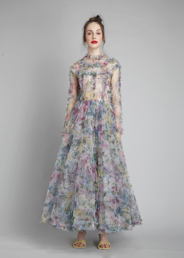 Embroidered Midi Dress