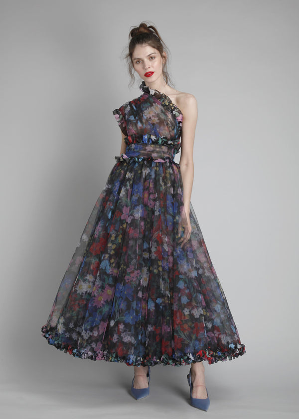 Alexa One Shoulder Midi