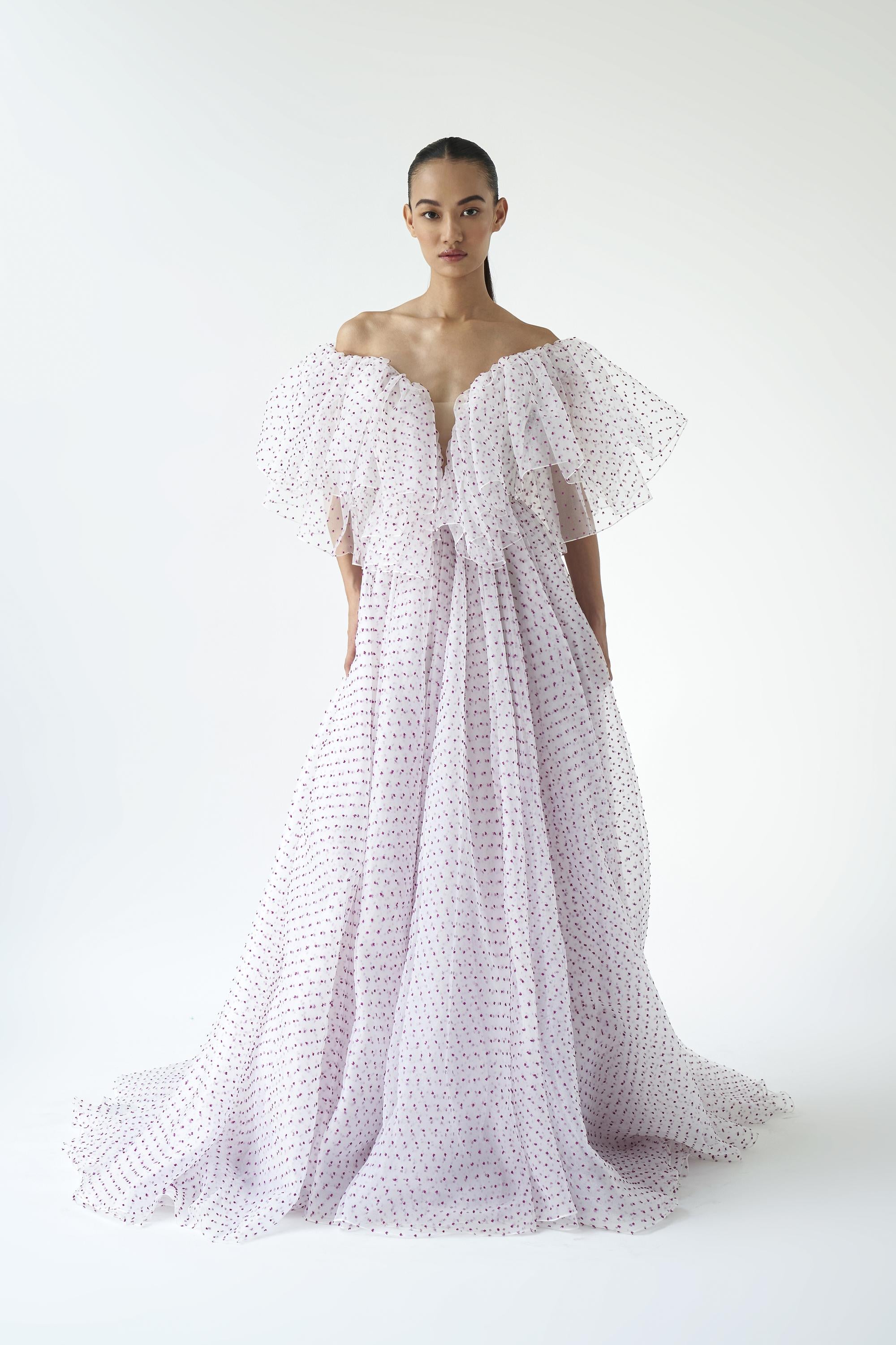 Dramatic Ruffled Gown – Gauri and Nainika